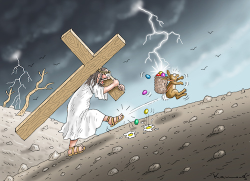 Cartoon: OSTERHASENFEIERTAGE (medium) by marian kamensky tagged osterhase,ostern,osterhase,ostern