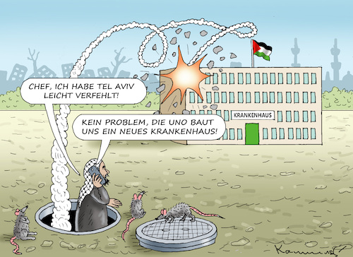 Cartoon: Palestinas Krankenhaus (medium) by marian kamensky tagged palestinas,krankenhaus,palestinas,krankenhaus