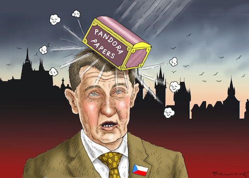 Cartoon: PANDORIANER BABIS AUS PRAG (medium) by marian kamensky tagged pandora,papers,pandora,papers