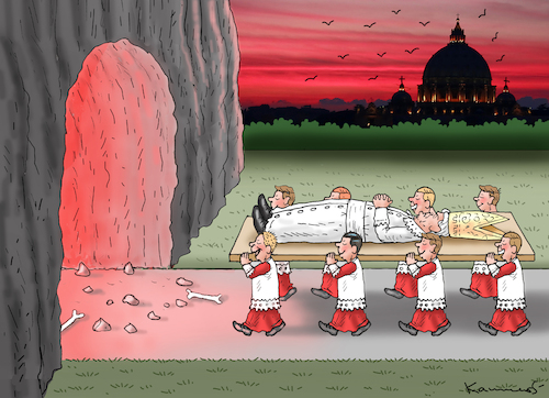 Cartoon: PAPST BENEDIKT XVI (medium) by marian kamensky tagged papst,benedikt,xvi,papst,benedikt,xvi