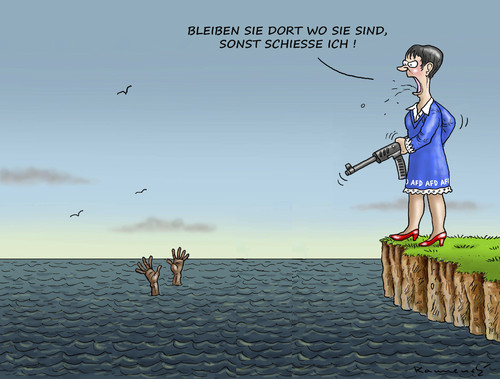 Cartoon: PETRY RETTET DIE WELT (medium) by marian kamensky tagged bayern,seehofer,horst,heidenau,terrorismus,willkommenskultur,politik,asyl,flüchtlinge,eu,eu,flüchtlinge,asyl,politik,willkommenskultur,terrorismus,heidenau,horst,seehofer,bayern