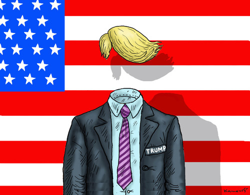 Cartoon: PRÄSIDENT DONALD TRUMP (medium) by marian kamensky tagged präsident,donald,trump,repiblikaner,präsidentenwahl,in,amerika,präsident,donald,trump,repiblikaner,präsidentenwahl,in,amerika