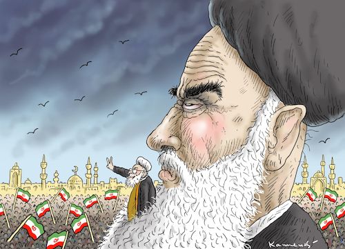 Cartoon: PRÄSIDENTENWAHL IN IRAN (medium) by marian kamensky tagged präsidentenwahl,in,iran,präsidentenwahl,in,iran