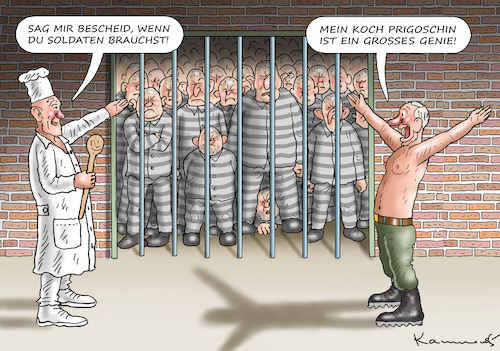 Cartoon: PRIGOSCHIN WILL PUTINS KRIEG RET (medium) by marian kamensky tagged prigoschin,will,putins,krieg,retten,prigoschin,will,putins,krieg,retten