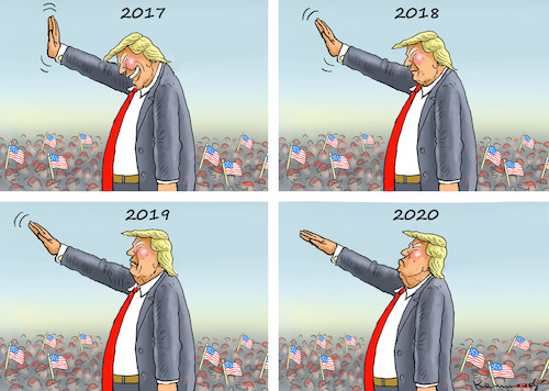 Cartoon: PROGRESSIVE TRUMP (medium) by marian kamensky tagged brexit,theresa,may,england,eu,schottland,weicher,wahlen,boris,johnson,nigel,farage,ostern,seidenstrasse,xi,jinping,referendum,trump,monsanto,bayer,glyphosa,strafzölle,brexit,theresa,may,england,eu,schottland,weicher,wahlen,boris,johnson,nigel,farage,ostern,seidenstrasse,xi,jinping,referendum,trump,monsanto,bayer,glyphosa,strafzölle