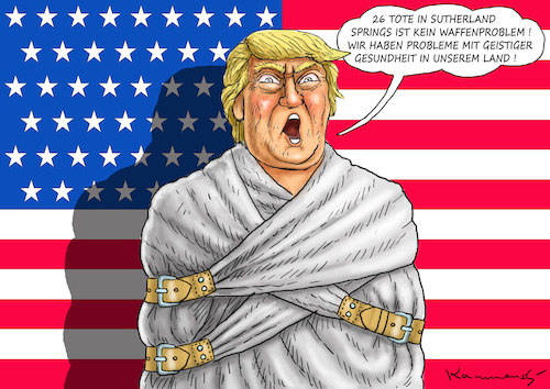 Cartoon: REAL TRUMP (medium) by marian kamensky tagged sutherland,springs,sutherland,springs