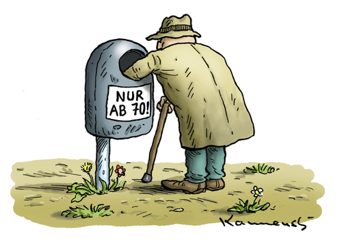 Cartoon: Rente ab 70 (medium) by marian kamensky tagged rente,ab,70,rente,ab,70
