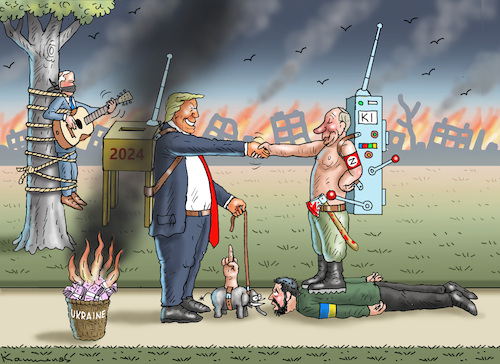 Cartoon: REPUBLIKANER BLOCKIEREN (medium) by marian kamensky tagged ukraine,hilfe,republikaner,trump,biden,seleskyj,nato,ukraine,hilfe,republikaner,trump,biden,seleskyj,nato