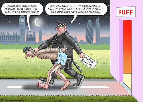 Cartoon: RISHI SUNAK ABGESCHOBEN (medium) by marian kamensky tagged rishi,sunak,abgeschoben,ruanda,rishi,sunak,abgeschoben,ruanda