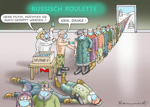 Cartoon: RUSSISCH ROULETTE (medium) by marian kamensky tagged coronavirus,epidemie,gesundheit,panik,stillegung,george,floyd,twittertrump,pandemie,weihnachten,putin,sputnik,santa,klaus,coronavirus,epidemie,gesundheit,panik,stillegung,george,floyd,twittertrump,pandemie,weihnachten,putin,sputnik,santa,klaus