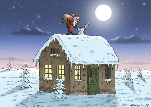 Cartoon: Santa Klo (medium) by marian kamensky tagged santa,claus,klo,weihnachten,santa,claus,klo,weihnachten
