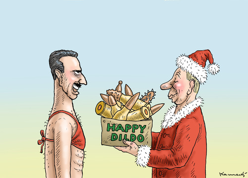 SANTA PUTIN BESCHENKT ASSAD