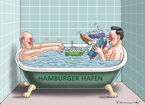 SCHOLZ SCHENKT DEN HAFEN AN XI