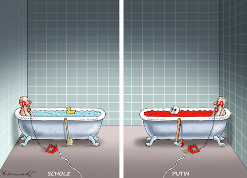 Cartoon: SCHOLZ TELEFONIERT WIEDER MIT PU (medium) by marian kamensky tagged scholz,telefoniert,wieder,mit,putin,scholz,telefoniert,wieder,mit,putin