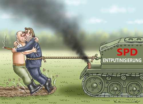 Cartoon: SCHRÖDERS ENTPUTINISIERUNG (medium) by marian kamensky tagged putins,bescherung,ukraine,provokation,swift,schröder,nato,osterweiterung,putins,bescherung,ukraine,provokation,swift,schröder,nato,osterweiterung