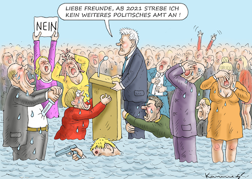 Cartoon: SEEHOFER SAGT SERVUS (medium) by marian kamensky tagged merkel,seehofer,unionskrise,csu,cdu,flüchtlinge,gauland,merz,afd,spahn,akk,immunität,björn,höcke,hackerangriff,verfassungsschutz,politischer,aschermittwoch,söder,facebook,eu,wahlen,merkel,seehofer,unionskrise,csu,cdu,flüchtlinge,gauland,merz,afd,spahn,akk,immunität,björn,höcke,hackerangriff,verfassungsschutz,politischer,aschermittwoch,söder,facebook,eu,wahlen