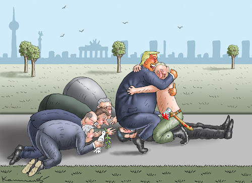 Cartoon: SELENSKYJ IN BERLIN (medium) by marian kamensky tagged friedensverhandlungen,mit,selensky,in,berlin,friedensverhandlungen,mit,selensky,in,berlin