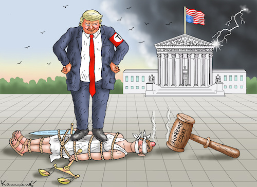 Cartoon: SIEG DER GEWALT (medium) by marian kamensky tagged demokratie,in,gefahr,trump,ukraine,putin,stormy,daniels,muss,waffe,abgeben,narzisst,supreme,court,demokratie,in,gefahr,trump,ukraine,putin,stormy,daniels,muss,waffe,abgeben,narzisst,supreme,court