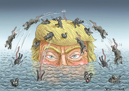 Cartoon: SINKENDES FASCHISMUSSCHIFF TRUMP (medium) by marian kamensky tagged us,wahlen,joe,biden,trump,corona,kapitol,putsch,bob,woodward,harris,pence,us,wahlen,joe,biden,trump,corona,kapitol,putsch,bob,woodward,harris,pence