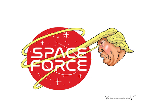 Cartoon: SPACE FORCE (medium) by marian kamensky tagged obama,trump,präsidentenwahlen,usa,baba,vanga,republikaner,inauguration,demokraten,wikileaks,g7,kanada,faschismus,putin,helsinki,space,force,obama,trump,präsidentenwahlen,usa,baba,vanga,republikaner,inauguration,demokraten,wikileaks,g7,kanada,faschismus,putin,helsinki,space,force