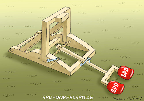 Cartoon: SPD-DOPPELSPITZE (medium) by marian kamensky tagged groko,spd,parteitag,schulz,würselen,merkel,andrea,nahles,scholz,hessen,wahlen,akk,kühnert,bremen,rezo,groko,spd,parteitag,schulz,würselen,merkel,andrea,nahles,scholz,hessen,wahlen,akk,kühnert,bremen,rezo