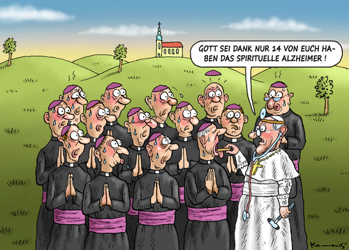 Cartoon: SPIRITUELLES ALZHEIMER (medium) by marian kamensky tagged sexualkonzil,in,vatikan,papst,franziskus,spirituelles,alzheimer,bischofskonferenz,sexualkonzil,in,vatikan,papst,franziskus,spirituelles,alzheimer,bischofskonferenz