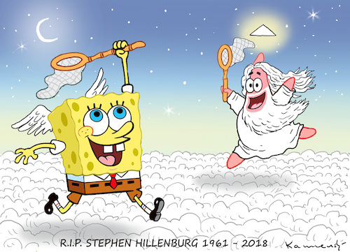 Cartoon: STEPHEN HILLENBURG (medium) by marian kamensky tagged stephenstephen,hillenburg,spomgebob,bikini,botton,patrick,thaddeus,krabs,stephenstephen,hillenburg,spomgebob,bikini,botton,patrick,thaddeus,krabs