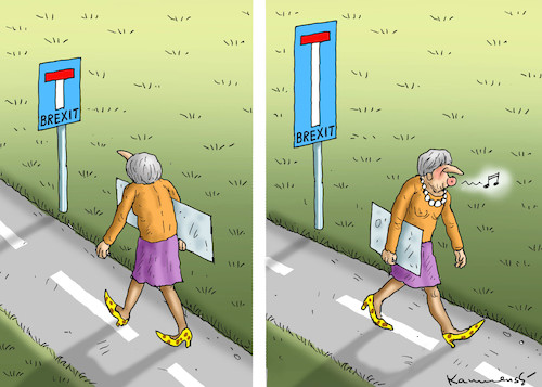 Cartoon: THE DEAD END EXTENTION (medium) by marian kamensky tagged brexit,theresa,may,england,eu,schottland,weicher,wahlen,boris,johnson,nigel,farage,no,deal,referendum,brexit,theresa,may,england,eu,schottland,weicher,wahlen,boris,johnson,nigel,farage,no,deal,referendum