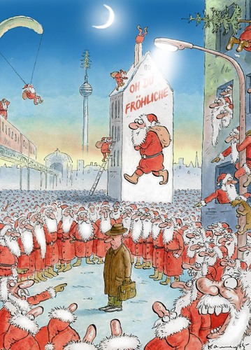 Cartoon: The Normal is not normal (medium) by marian kamensky tagged humor,normal,illustration,winter,weihnachten,weihnachtsmann,religion,kultur,tradition