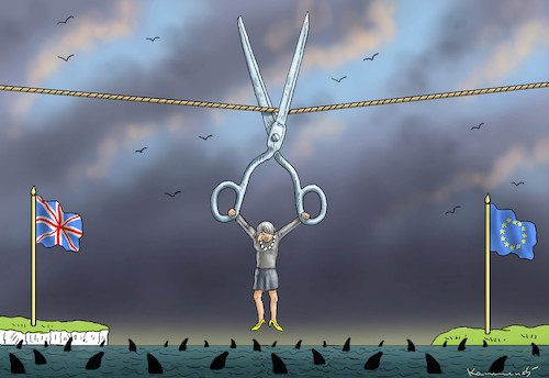 Cartoon: THERESA IS HANGING (medium) by marian kamensky tagged brexit,theresa,may,england,eu,schottland,weicher,wahlen,boris,johnson,nigel,farage,referendum,brexit,theresa,may,england,eu,schottland,weicher,wahlen,boris,johnson,nigel,farage,referendum