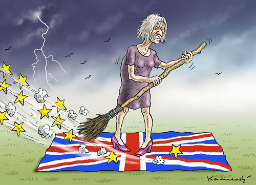 Cartoon: THERESA MAY (medium) by marian kamensky tagged cameron,brexit,eu,joe,cox,ukip,nationalismus,theresa,may,cameron,brexit,eu,joe,cox,ukip,nationalismus,theresa,may