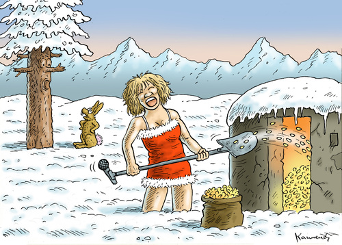 Cartoon: TINA TURNER IN DER SCHWEIZ (medium) by marian kamensky tagged tina,turner,in,der,schweiz,tina,turner,in,der,schweiz