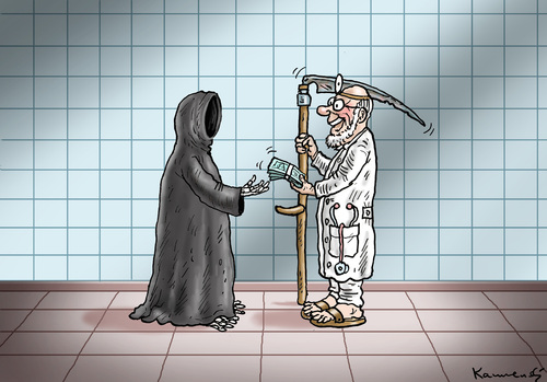 Cartoon: TODESGESCHÄFTE (medium) by marian kamensky tagged sterbehilfe,sterbehilfe