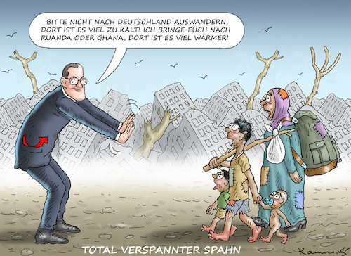 Cartoon: TOTAL VERPANNTER SPAHN (medium) by marian kamensky tagged jens,spahn,ghana,ruanda,anbschiebung,asyl,jens,spahn,ghana,ruanda,anbschiebung,asyl