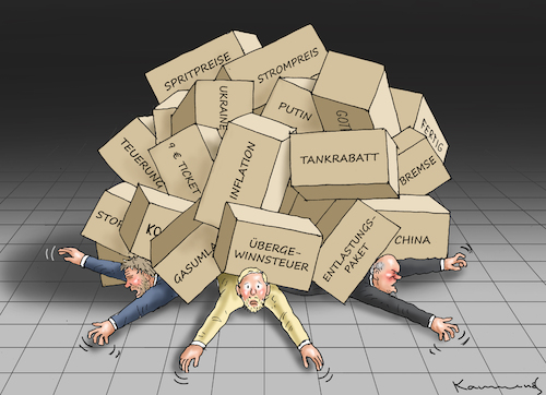 Cartoon: TRIO MORTALE (medium) by marian kamensky tagged kabinettsklausur,in,meseberg,kabinettsklausur,in,meseberg
