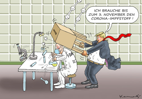 Cartoon: TRUMP BRAUCHT DRINGEND IMPSTOFF (medium) by marian kamensky tagged us,wahlen,joe,biden,trump,corona,us,wahlen,joe,biden,trump,corona