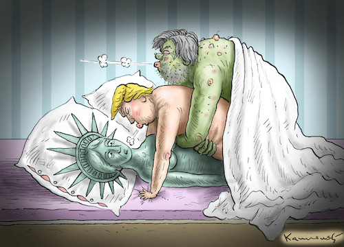 Cartoon: TRUMPBANNON MAKES LOVE (medium) by marian kamensky tagged obama,trump,präsidentenwahlen,usa,baba,vanga,republikaner,inauguration,demokraten,bannon,liberty,wikileaks,faschismus,obama,trump,präsidentenwahlen,usa,baba,vanga,republikaner,inauguration,demokraten,bannon,liberty,wikileaks,faschismus