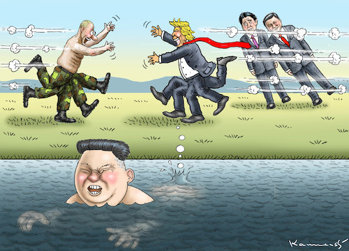 Cartoon: TRUMPS ASIEN TRIP (medium) by marian kamensky tagged obama,trump,präsidentenwahlen,usa,baba,vanga,republikaner,inauguration,demokraten,trumps,asien,trip,wikileaks,faschismus,obama,trump,präsidentenwahlen,usa,baba,vanga,republikaner,inauguration,demokraten,trumps,asien,trip,wikileaks,faschismus