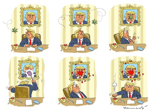 Cartoon: TRUMPS ATOMBOMBE VERSUS COVID-19 (medium) by marian kamensky tagged coronavirus,epidemie,gesundheit,panik,stillegung,trump,pandemie,coronavirus,epidemie,gesundheit,panik,stillegung,trump,pandemie