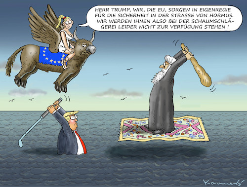 Cartoon: TRUMPS GOLFKRIEG UND DIE EU (medium) by marian kamensky tagged obama,trump,präsidentenwahlen,usa,baba,vanga,republikaner,inauguration,demokraten,kim,jong,un,wikileaks,faschismus,singarur,nato,summit,ruhani,iran,atomabkommen,pompeo,merkel,obama,trump,präsidentenwahlen,usa,baba,vanga,republikaner,inauguration,demokraten,kim,jong,un,wikileaks,faschismus,singarur,nato,summit,ruhani,iran,atomabkommen,pompeo,merkel