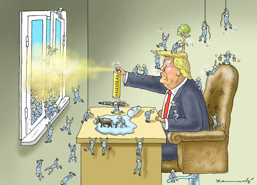 Cartoon: TRUMPS HANDELSKRIEG GEGEN CHINA (medium) by marian kamensky tagged obama,trump,präsidentenwahlen,usa,baba,vanga,republikaner,inauguration,demokraten,wikileaks,faschismus,trumps,handelskrieg,china,strafzölle,obama,trump,präsidentenwahlen,usa,baba,vanga,republikaner,inauguration,demokraten,wikileaks,faschismus,trumps,handelskrieg,china,strafzölle