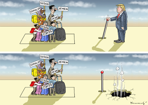 Cartoon: Trumps neues Dekret (medium) by marian kamensky tagged obama,trump,präsidentenwahlen,usa,baba,vanga,republikaner,inauguration,demokraten,the,new,executive,order,wikileaks,faschismus,obama,trump,präsidentenwahlen,usa,baba,vanga,republikaner,inauguration,demokraten,the,new,executive,order,wikileaks,faschismus