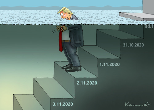 Cartoon: TRUMPS WAHLQUAL (medium) by marian kamensky tagged coronavirus,epidemie,gesundheit,panik,stillegung,george,floyd,twittertrump,pandemie,coronavirus,epidemie,gesundheit,panik,stillegung,george,floyd,twittertrump,pandemie