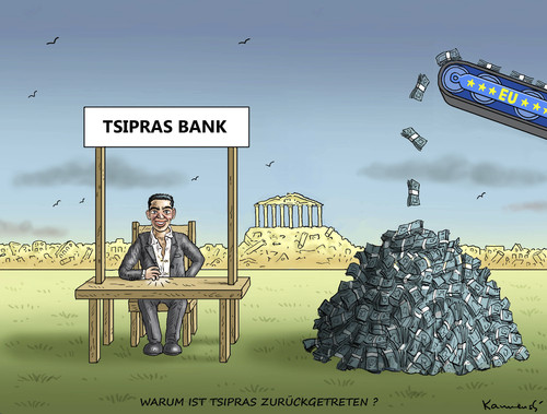 Cartoon: TSIPRAS RÜCKTRITTSGRUND (medium) by marian kamensky tagged griechowestern,referendum,eu,rettungsschirm,griechenland,tsipras,alexis,alexis,tsipras,griechenland,rettungsschirm,eu,referendum,griechowestern