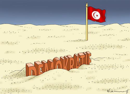 Cartoon: TUNESIEN VOM WINDE VERWEHT (medium) by marian kamensky tagged tunesien,vom,winde,verweht,tunesien,vom,winde,verweht