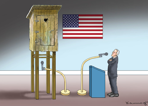 Cartoon: TV-DUELL TRUMP VS BIDEN (medium) by marian kamensky tagged us,wahlen,joe,biden,trump,corona,bob,woodward,us,wahlen,joe,biden,trump,corona,bob,woodward