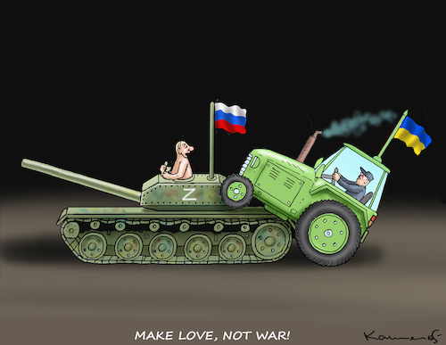 Cartoon: MAKE LOVE NOT WAR! (medium) by marian kamensky tagged putins,bescherung,ukraine,provokation,swift,nato,osterweiterung,putins,bescherung,ukraine,provokation,swift,nato,osterweiterung