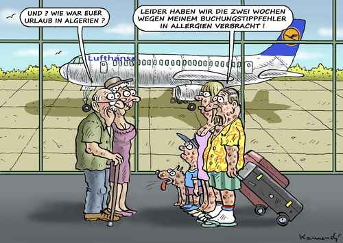 Cartoon: URLAUB IN ALLERGIEN (medium) by marian kamensky tagged urlaub,in,allergien,urlaub,in,allergien