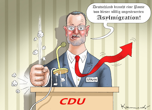 Cartoon: VERSPANNTER SPAHN (medium) by marian kamensky tagged verspannter,spahn,verspannter,spahn