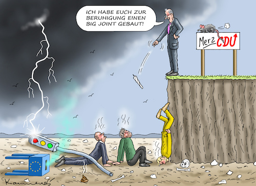 Cartoon: VERTRÖSTER MERZ (medium) by marian kamensky tagged eu,wahlen,afd,rechtsradikal,lügen,krah,korruption,spionage,merz,ampel,eu,wahlen,afd,rechtsradikal,lügen,krah,korruption,spionage,merz,ampel